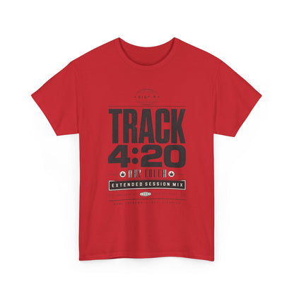 Funny T-Shirt — TRACK 4:20 Graphic Tee (Retro Music Poster Style)