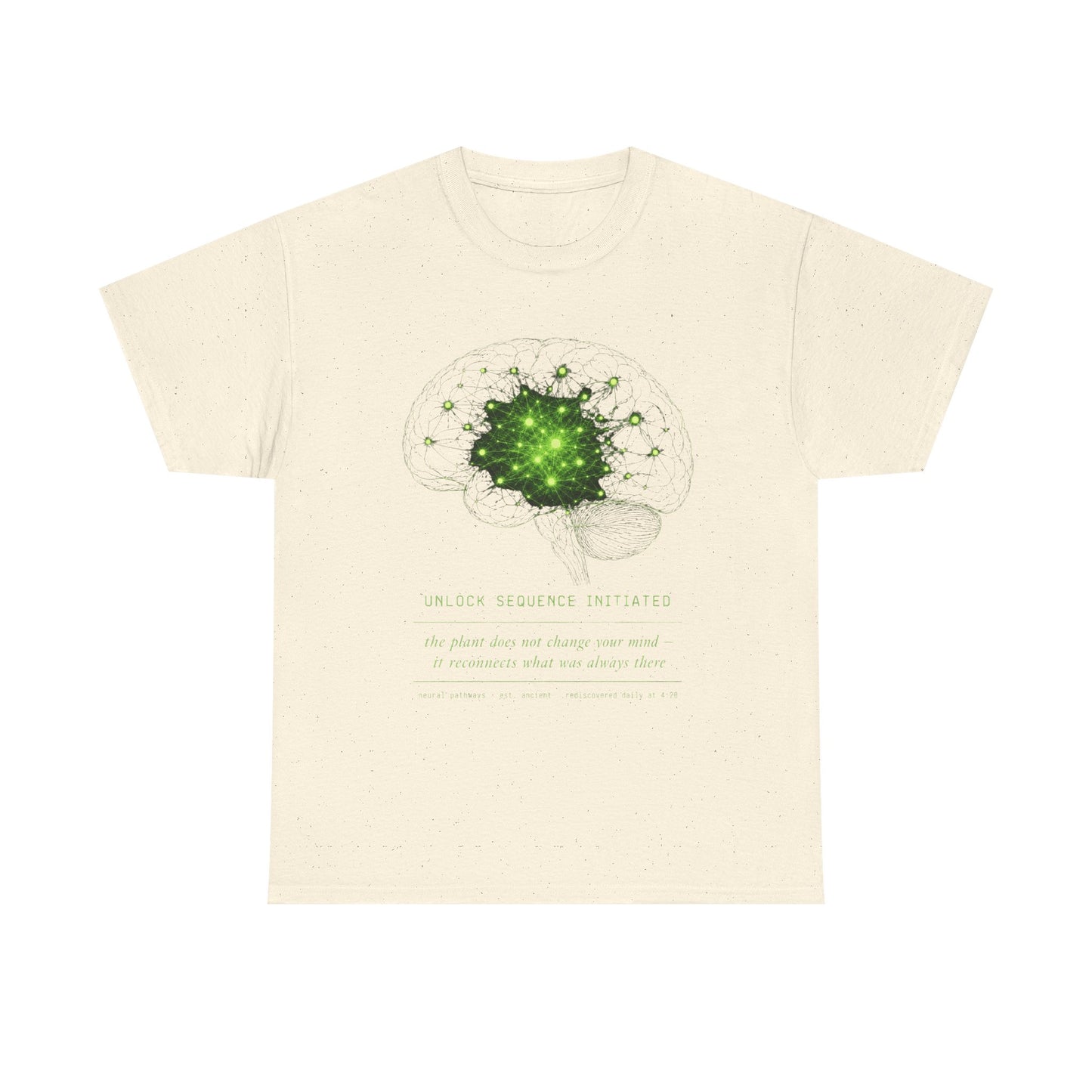 Brain Cell Science T-Shirt — Green Neural Network Anatomy Tee