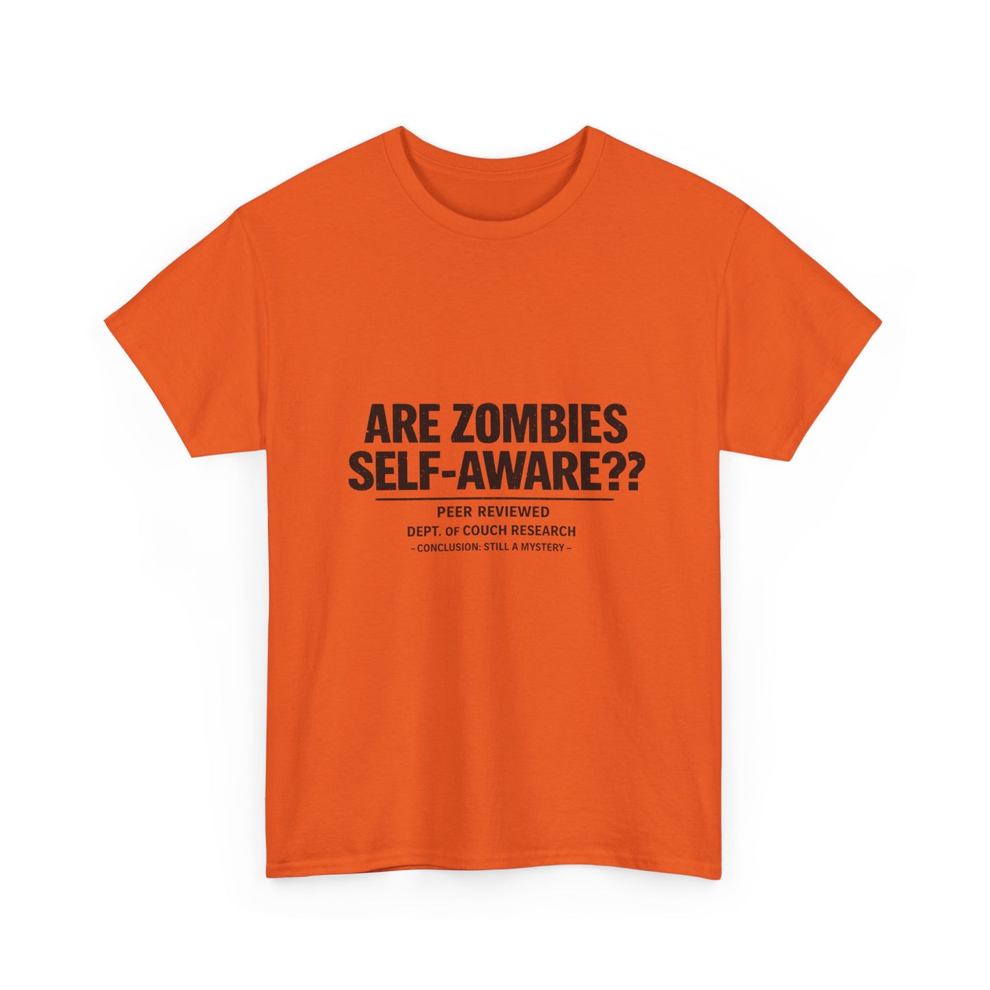 Funny Zombie Awareness Tee — "Are Zombies Self-Aware??" Graphic T-Shirt