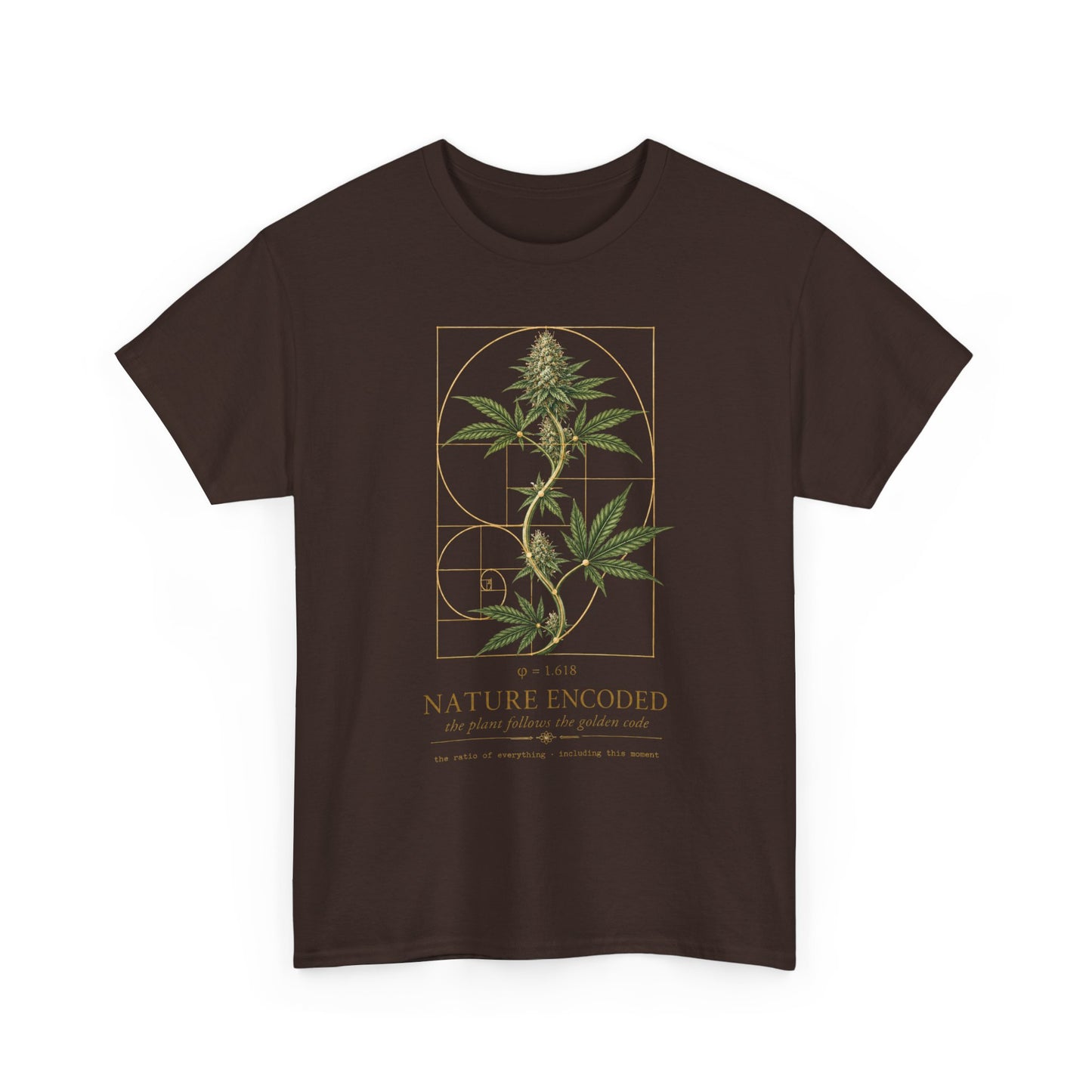 Botanical Cannabis T-Shirt — "Nature Uncoded" Graphic Tee