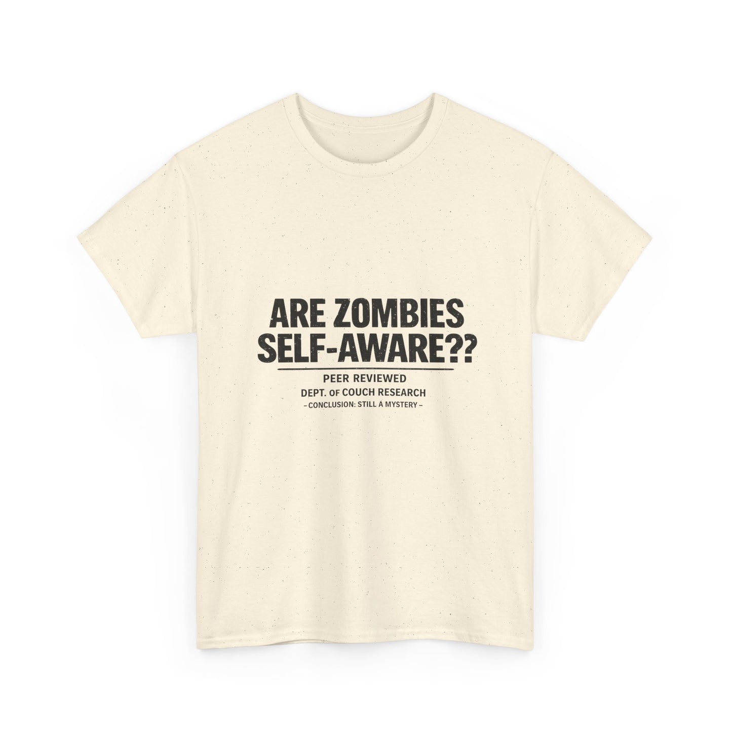 Funny Zombie Awareness Tee — "Are Zombies Self-Aware??" Graphic T-Shirt