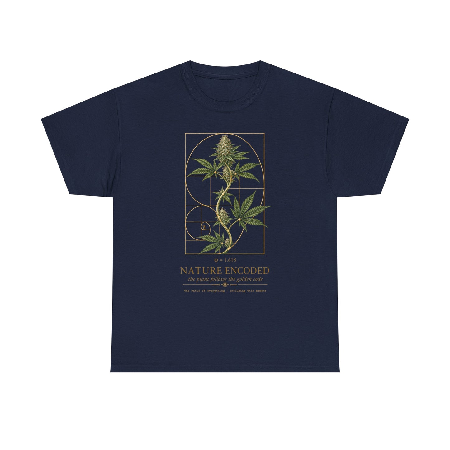 Botanical Cannabis T-Shirt — "Nature Uncoded" Graphic Tee