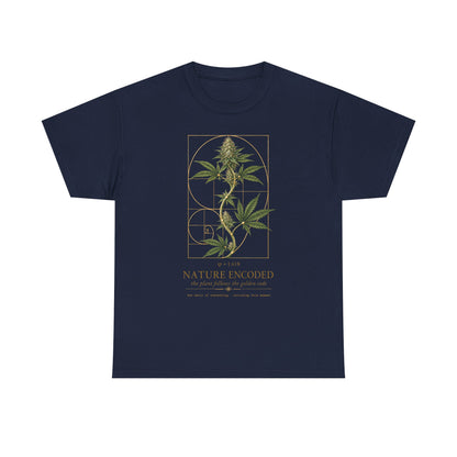 Botanical Cannabis T-Shirt — "Nature Uncoded" Graphic Tee