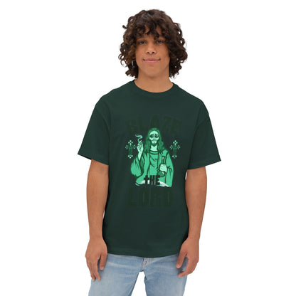 Graphic Tee — "Blaze The Lord" Religious Stoner Shirt