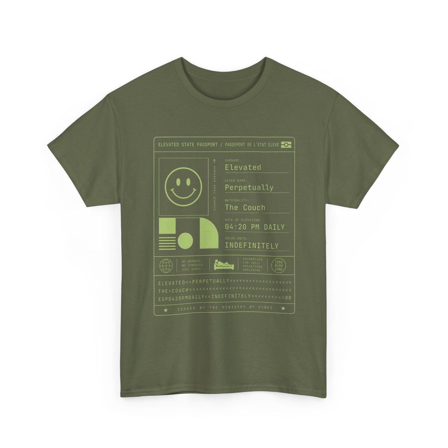 Funny Positive Data Graphic Tee — "Everything Is Fine" Minimalist Smiley Shirt