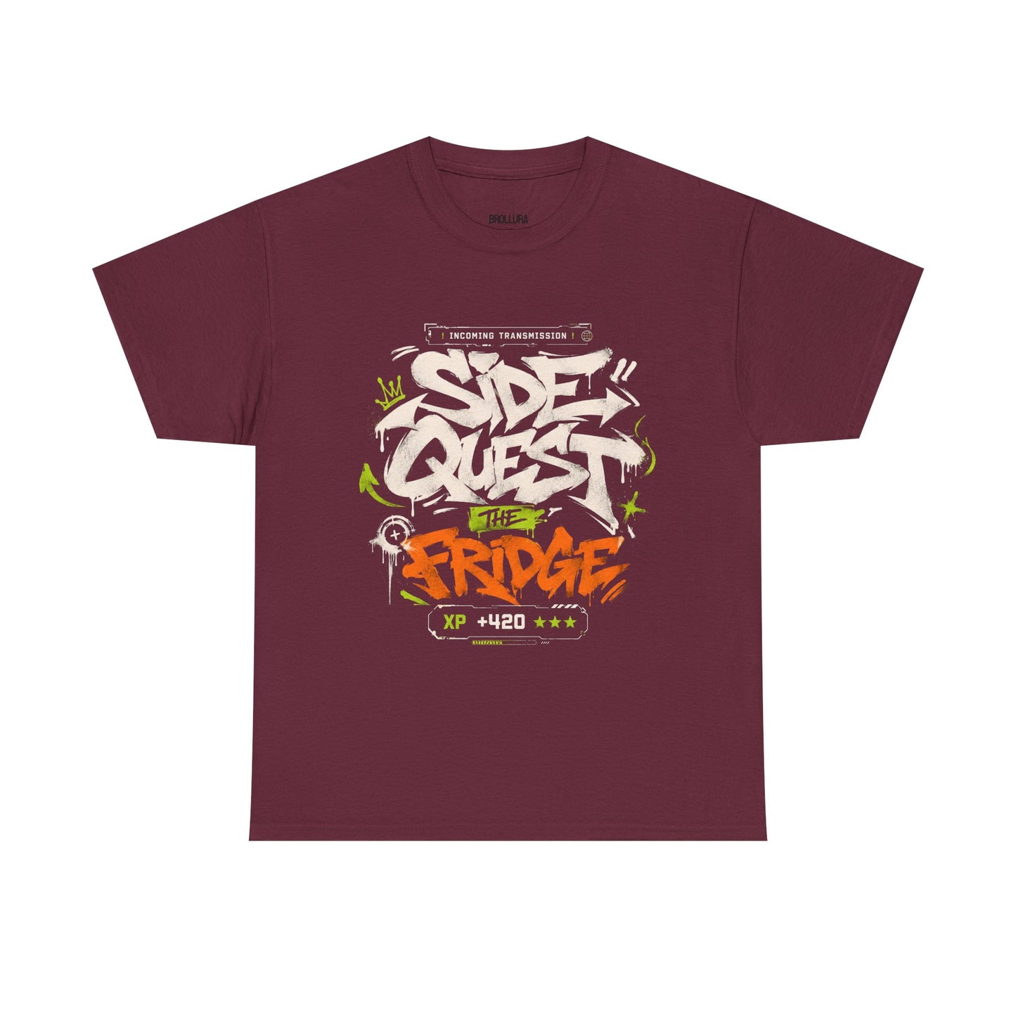 Funny Graffiti 'Side Quest: The Fridge' Graphic Tee — Gamer Streetwear T‑Shirt