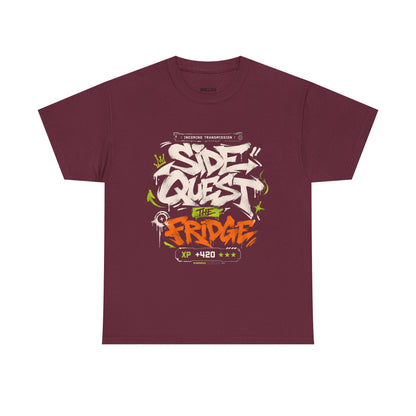 Funny Graffiti 'Side Quest: The Fridge' Graphic Tee — Gamer Streetwear T‑Shirt
