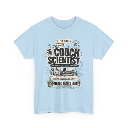 Funny Tee — "The Couch Scientist" Funny Vintage Sofa T-Shirt (10,000 Hours Logged)