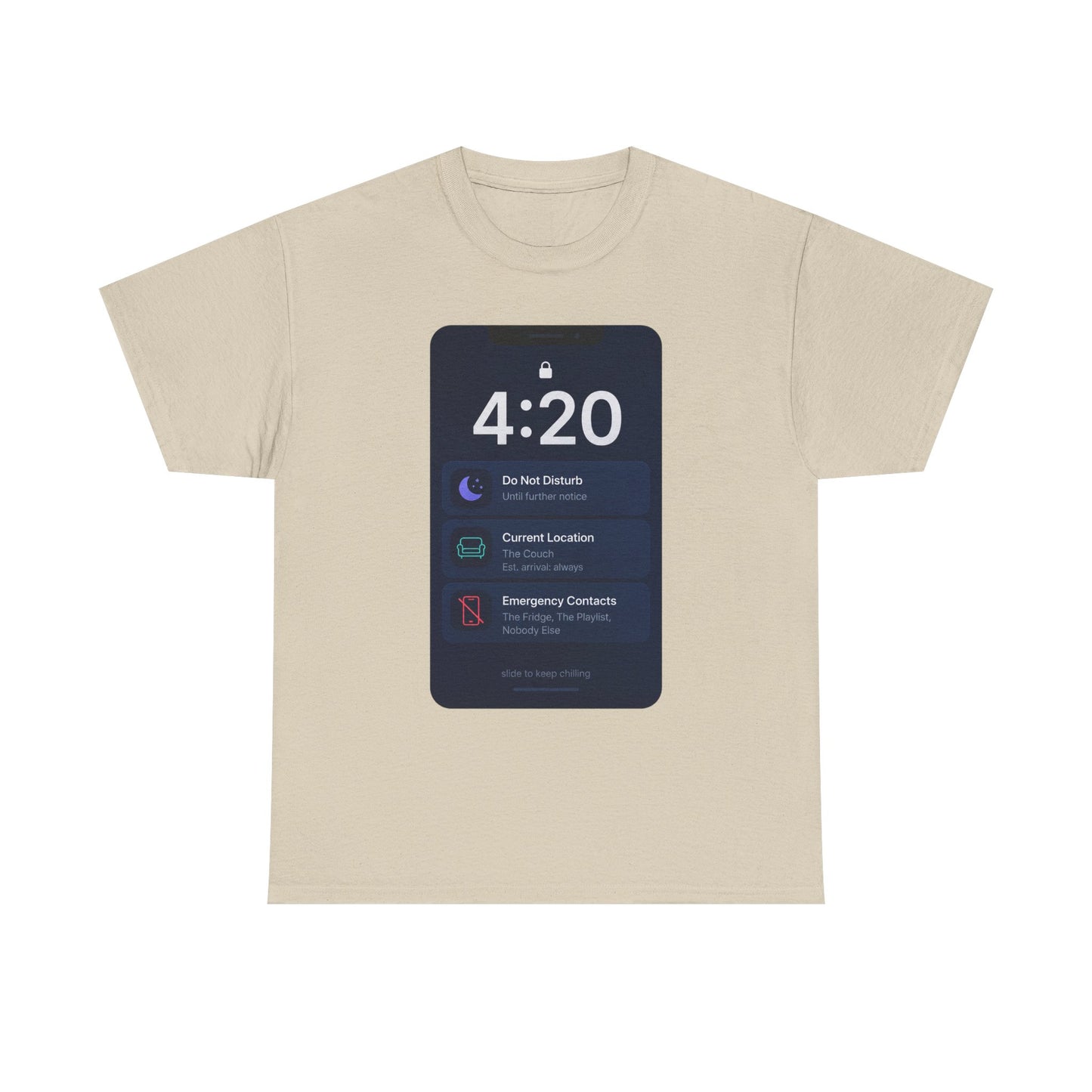 420 Phone Lockscreen Graphic Tee — Funny Stoner Shirt