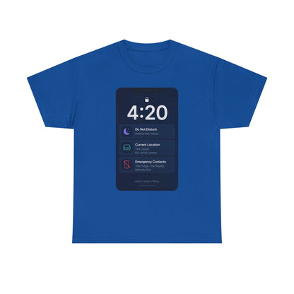 420 Phone Lockscreen Graphic Tee — Funny Stoner Shirt