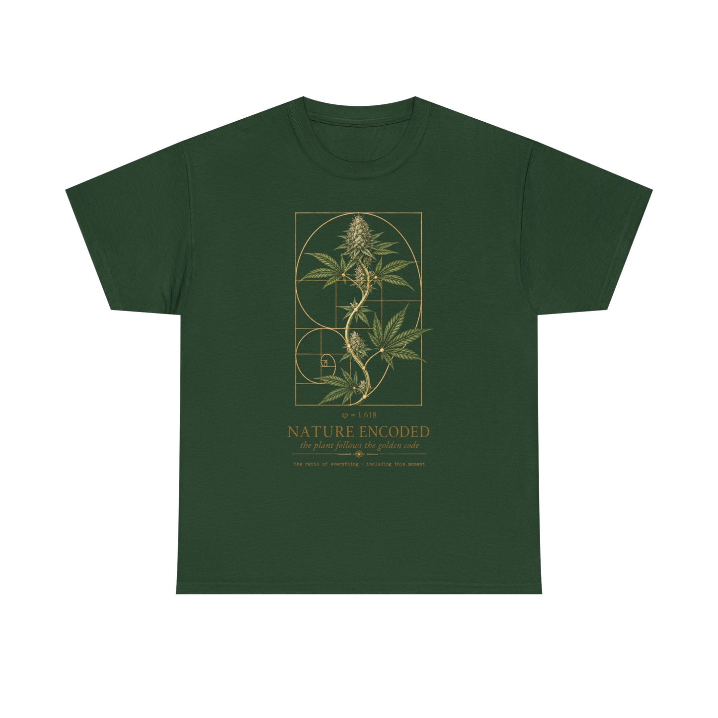 Botanical Cannabis T-Shirt — "Nature Uncoded" Graphic Tee