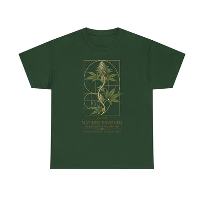Botanical Cannabis T-Shirt — "Nature Uncoded" Graphic Tee