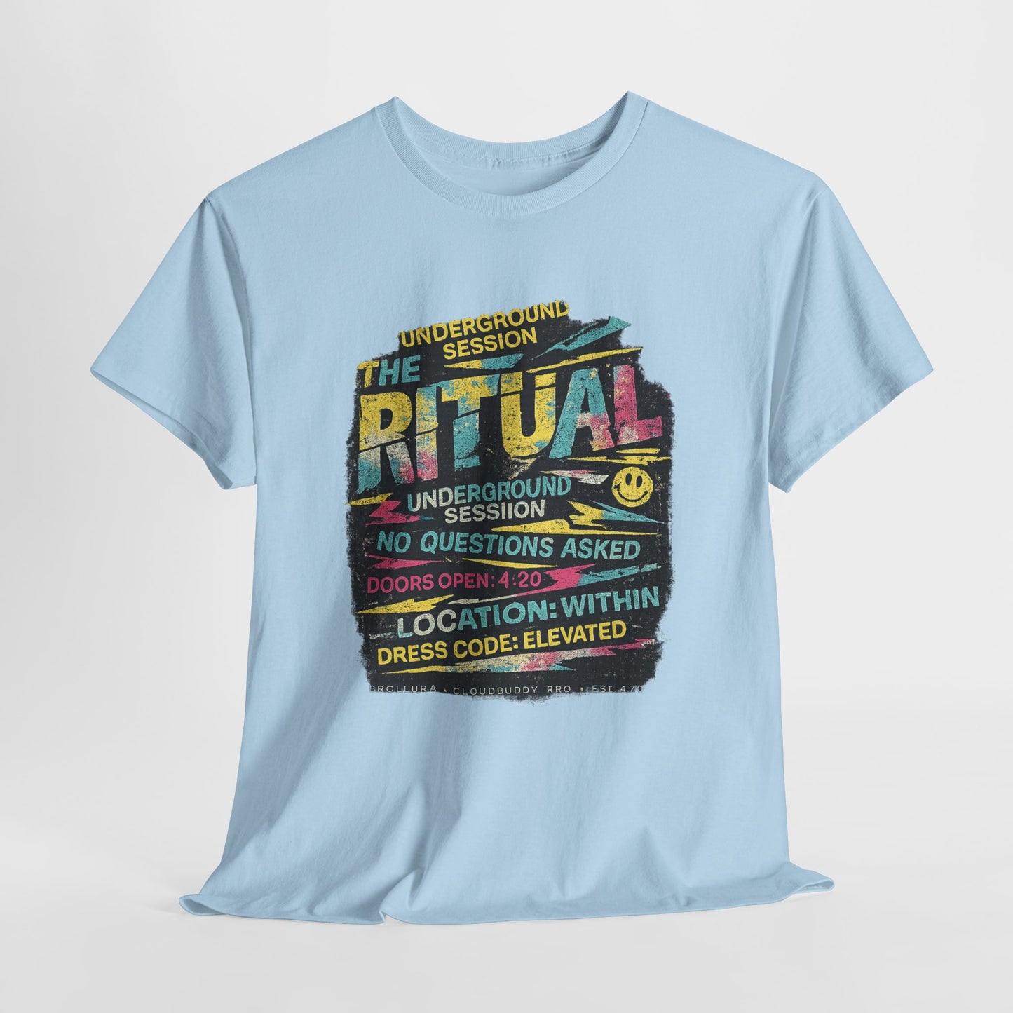 Ritual Graphic Tee — Vintage Neon Underground Session T-Shirt
