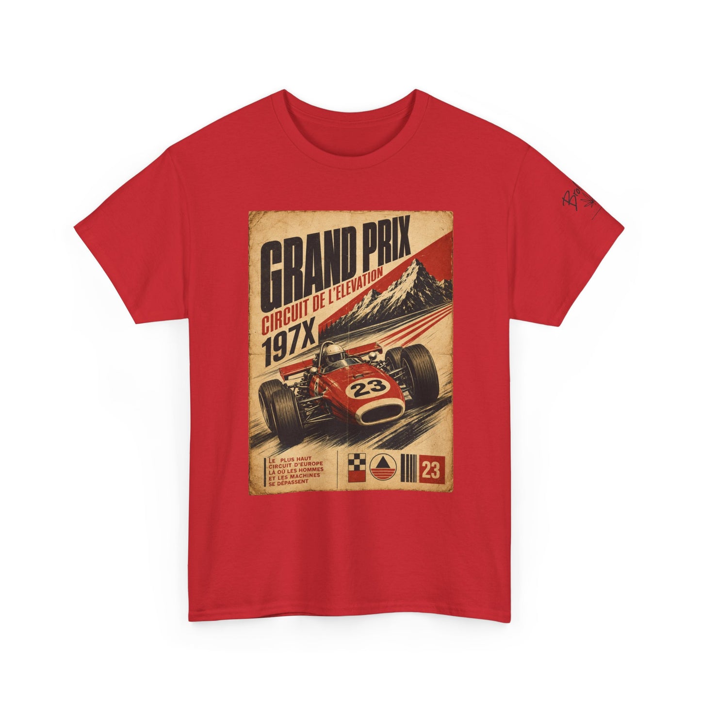Grand Prix Vintage Racing Tee — Retro Circuit de LeMans 197X Car Poster
