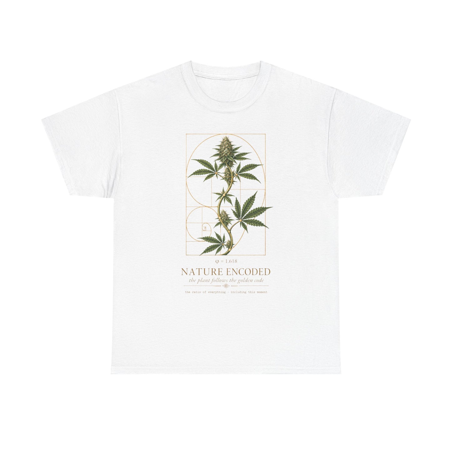 Botanical Cannabis T-Shirt — "Nature Uncoded" Graphic Tee