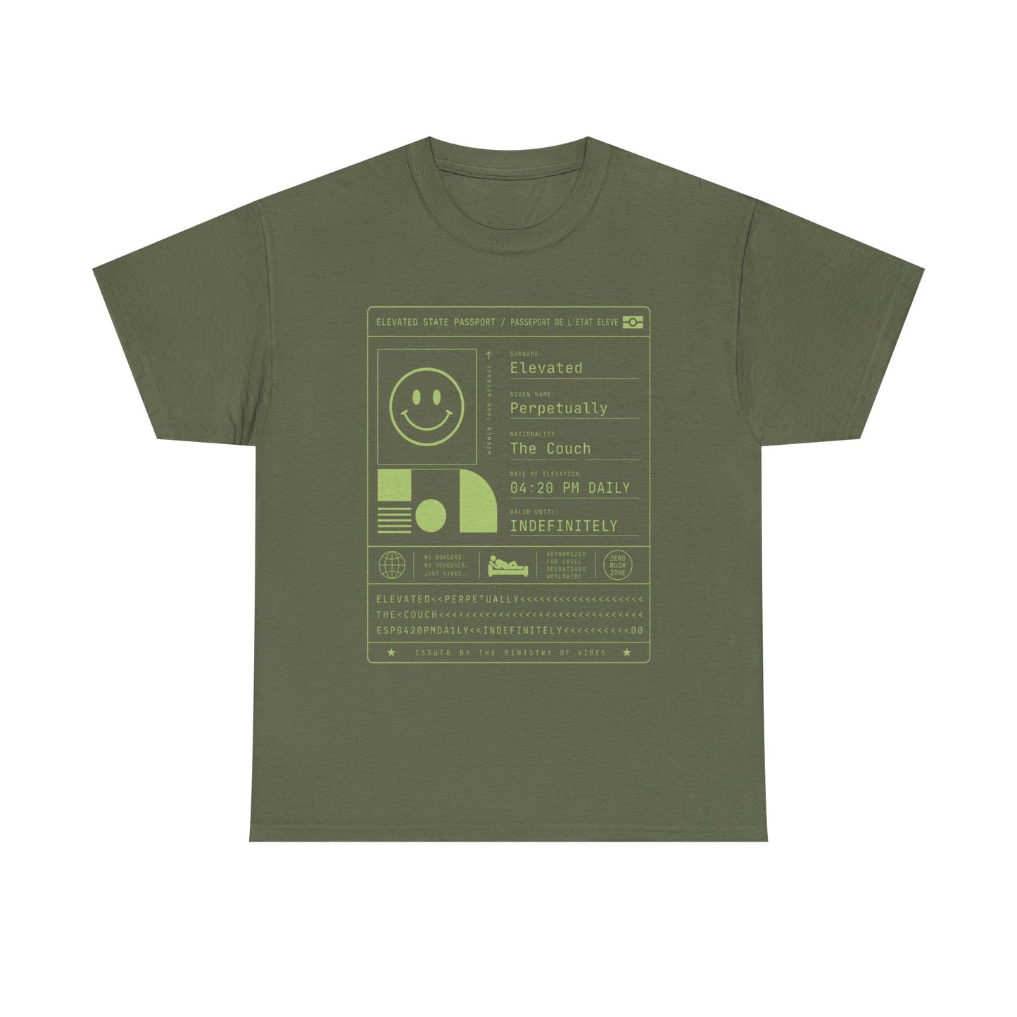 Funny Positive Data Graphic Tee — "Everything Is Fine" Minimalist Smiley Shirt