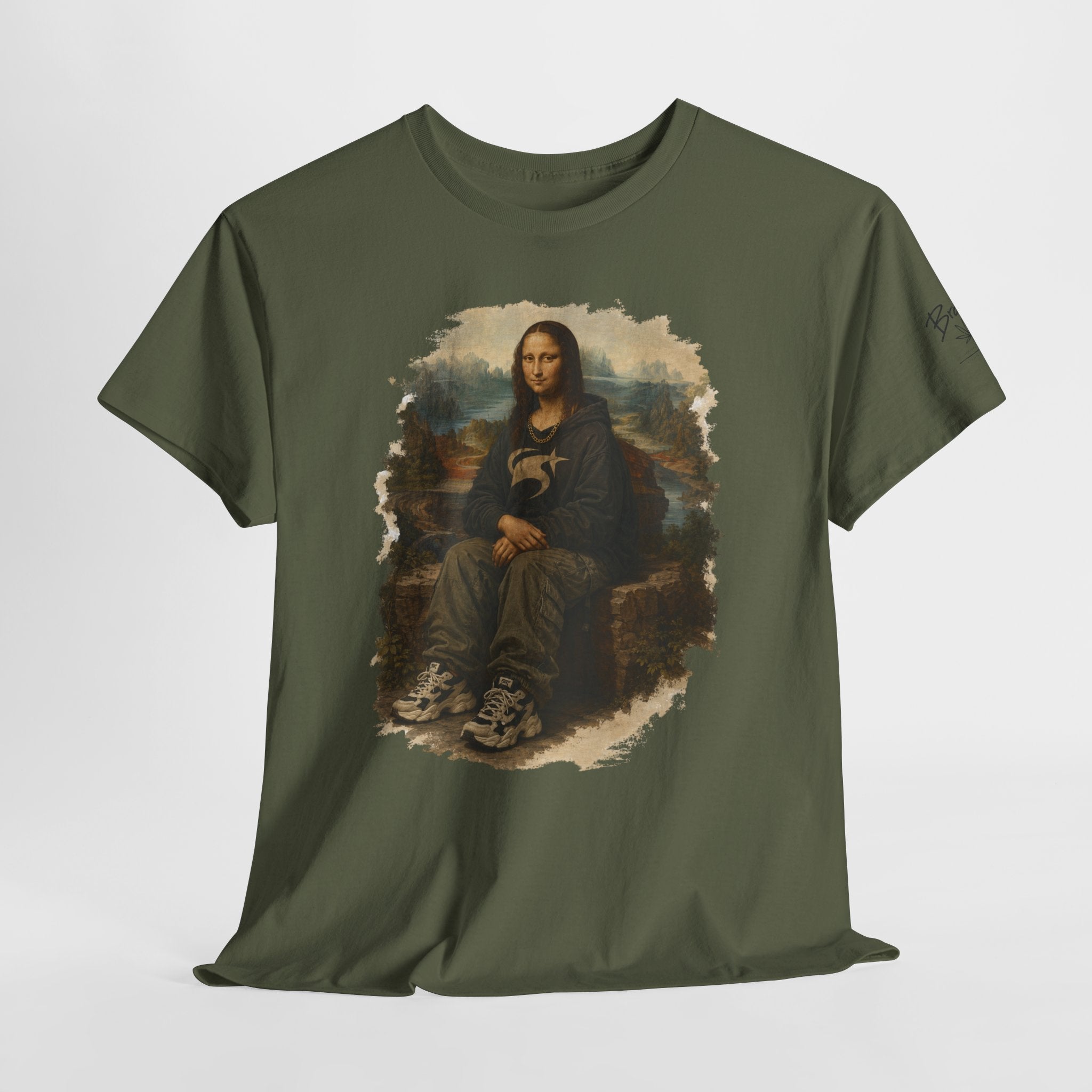 Mona Lisa Graphic Tee – Vintage Art Parody T-Shirt