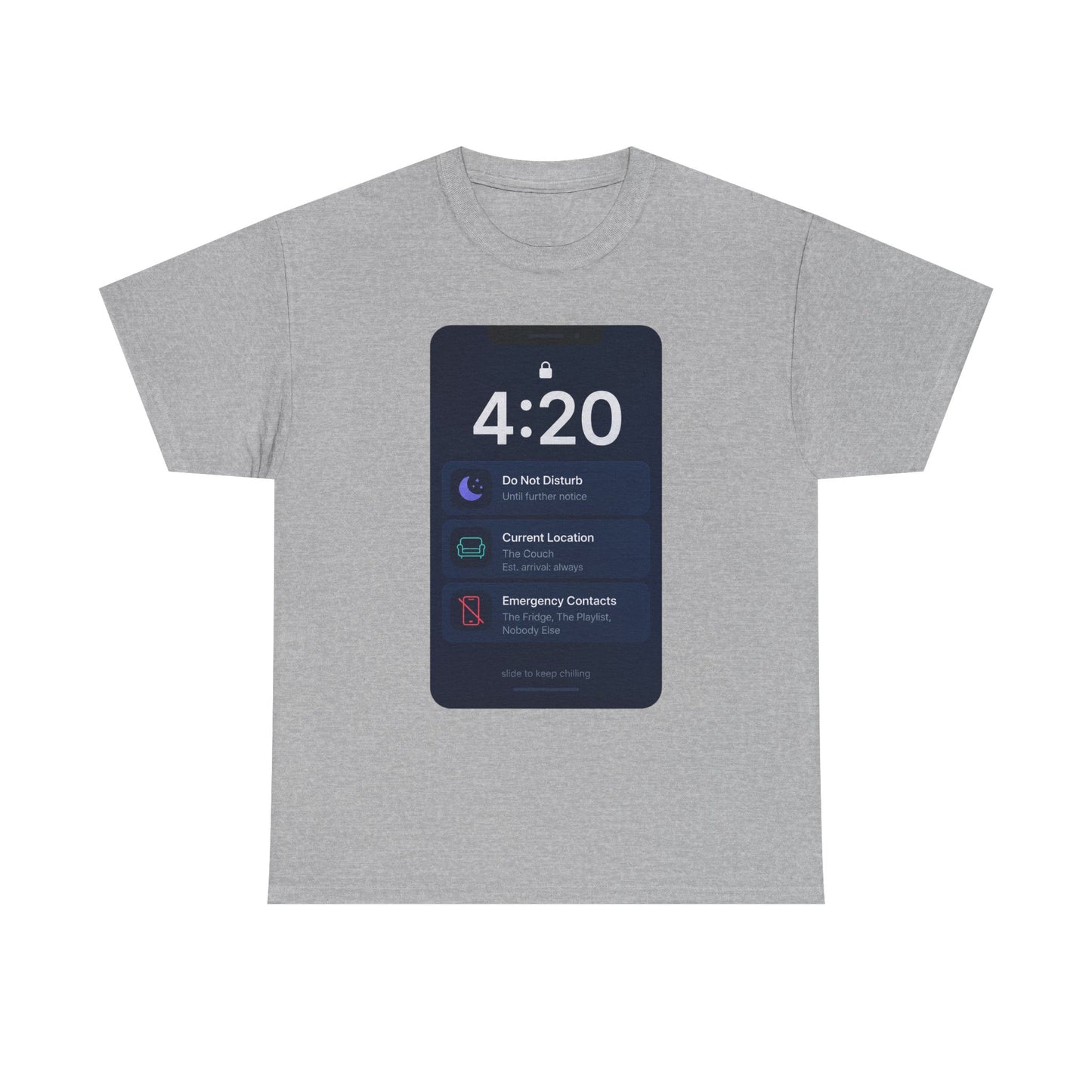 420 Phone Lockscreen Graphic Tee — Funny Stoner Shirt