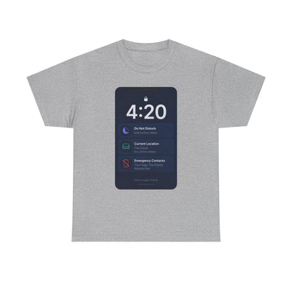 420 Phone Lockscreen Graphic Tee — Funny Stoner Shirt