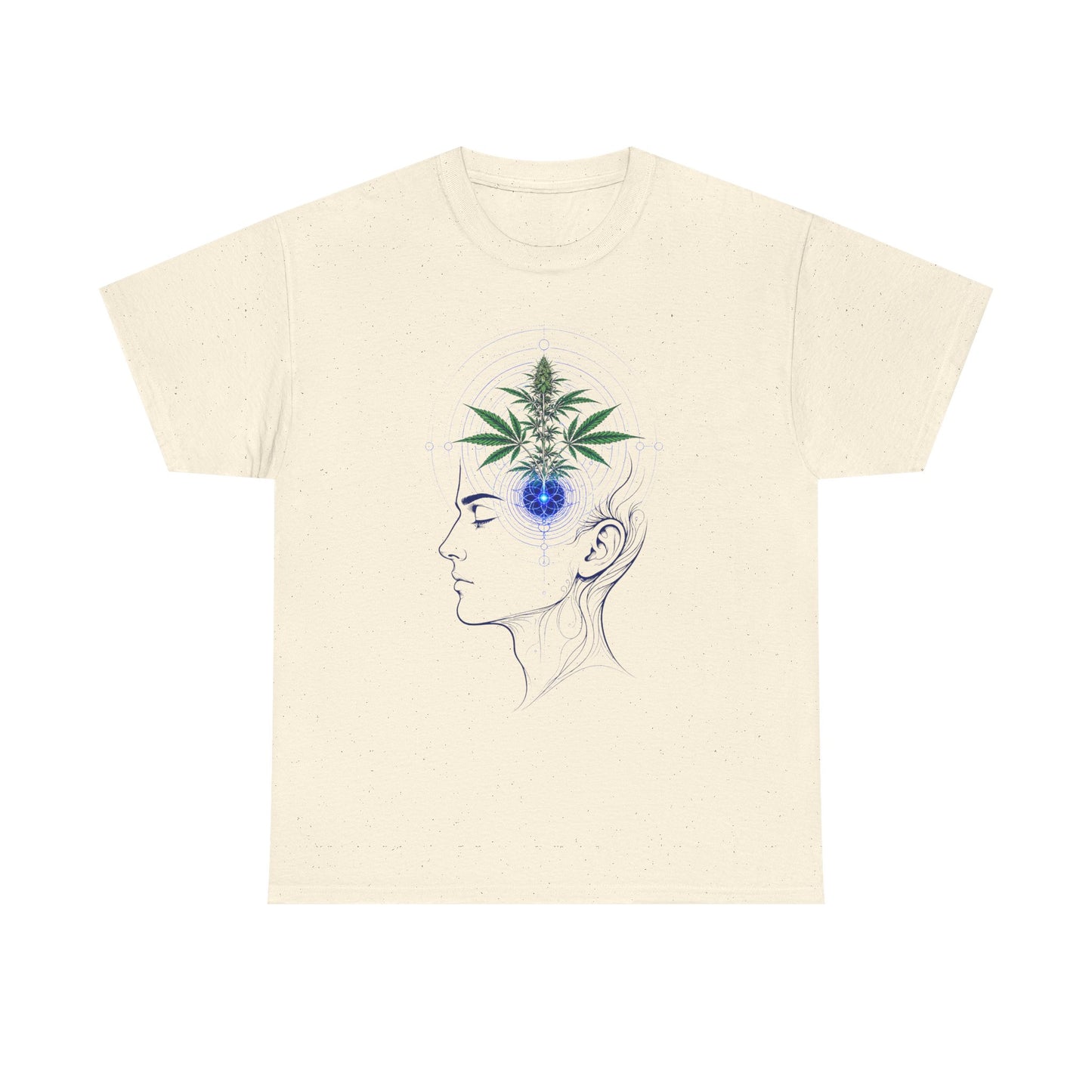 Mind Blossom T-Shirt — Botanical Head Illustration Tee