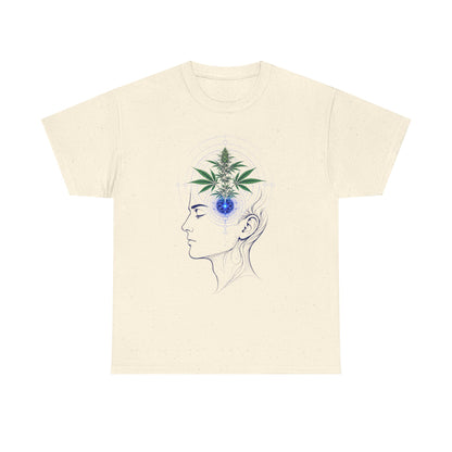 Mind Blossom T-Shirt — Botanical Head Illustration Tee