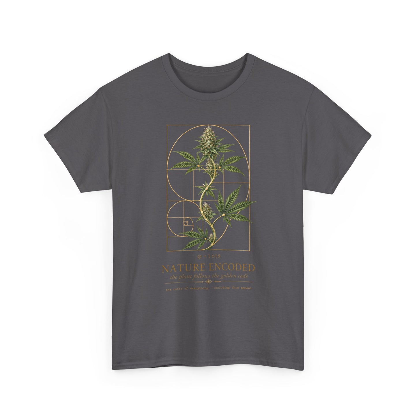 Botanical Cannabis T-Shirt — "Nature Uncoded" Graphic Tee