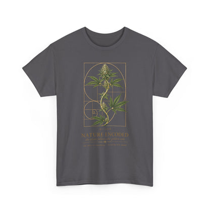 Botanical Cannabis T-Shirt — "Nature Uncoded" Graphic Tee