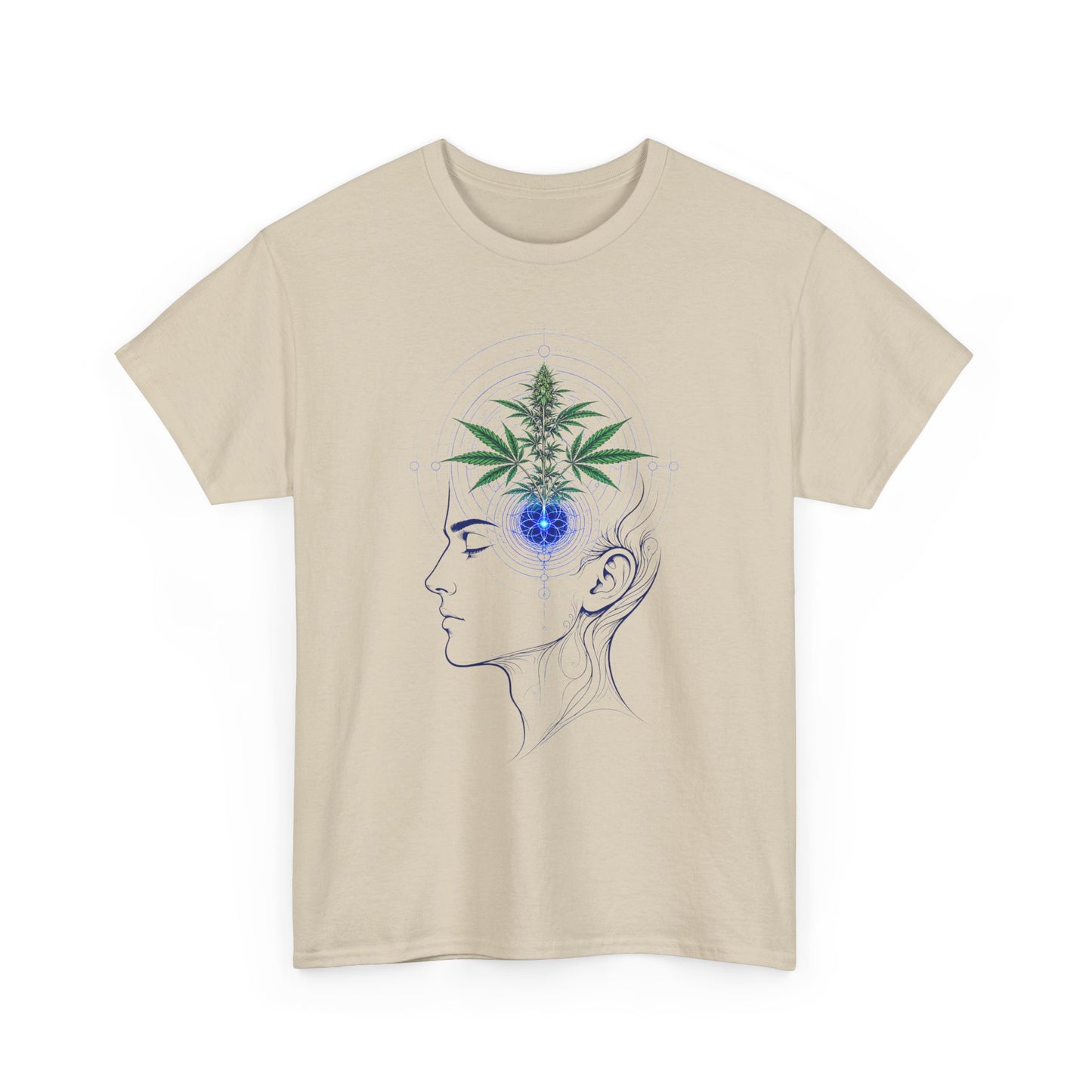 Mind Blossom T-Shirt — Botanical Head Illustration Tee