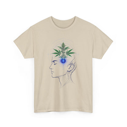 Mind Blossom T-Shirt — Botanical Head Illustration Tee