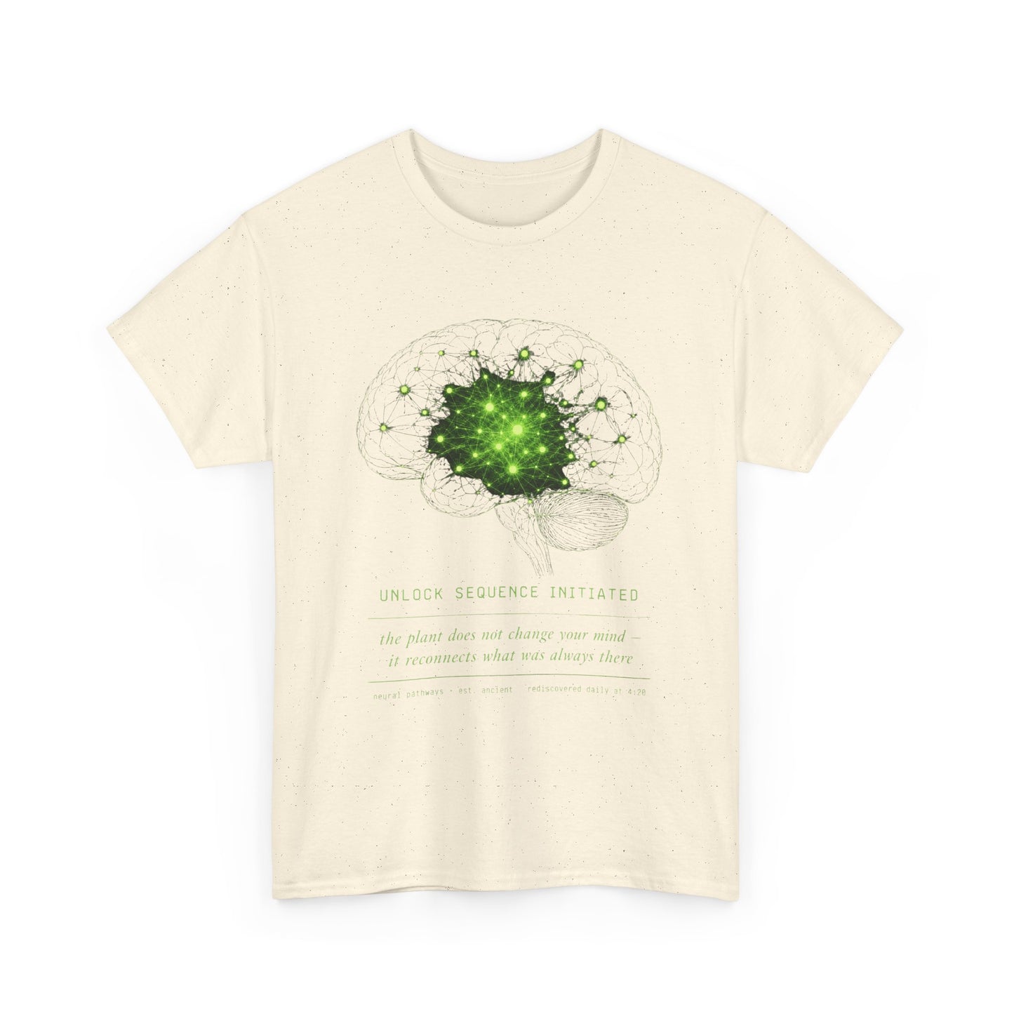 Brain Cell Science T-Shirt — Green Neural Network Anatomy Tee