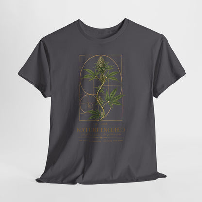 Botanical Cannabis T-Shirt — "Nature Uncoded" Graphic Tee