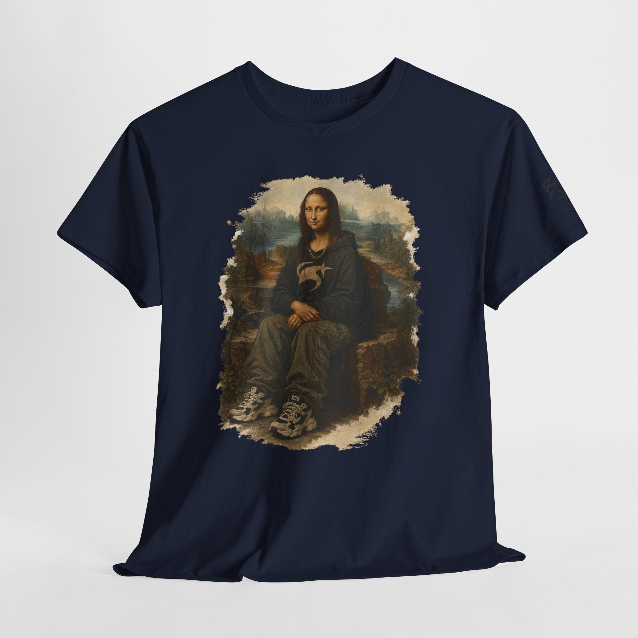Mona Lisa Graphic Tee – Vintage Art Parody T-Shirt
