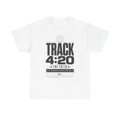 Funny T-Shirt — TRACK 4:20 Graphic Tee (Retro Music Poster Style)