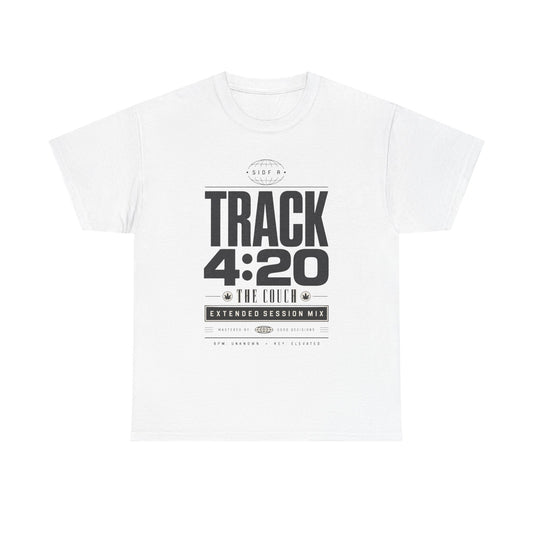 Funny T-Shirt — TRACK 4:20 Graphic Tee (Retro Music Poster Style)
