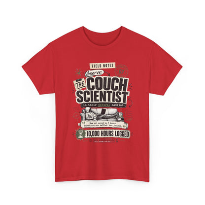 Funny Tee — "The Couch Scientist" Funny Vintage Sofa T-Shirt (10,000 Hours Logged)