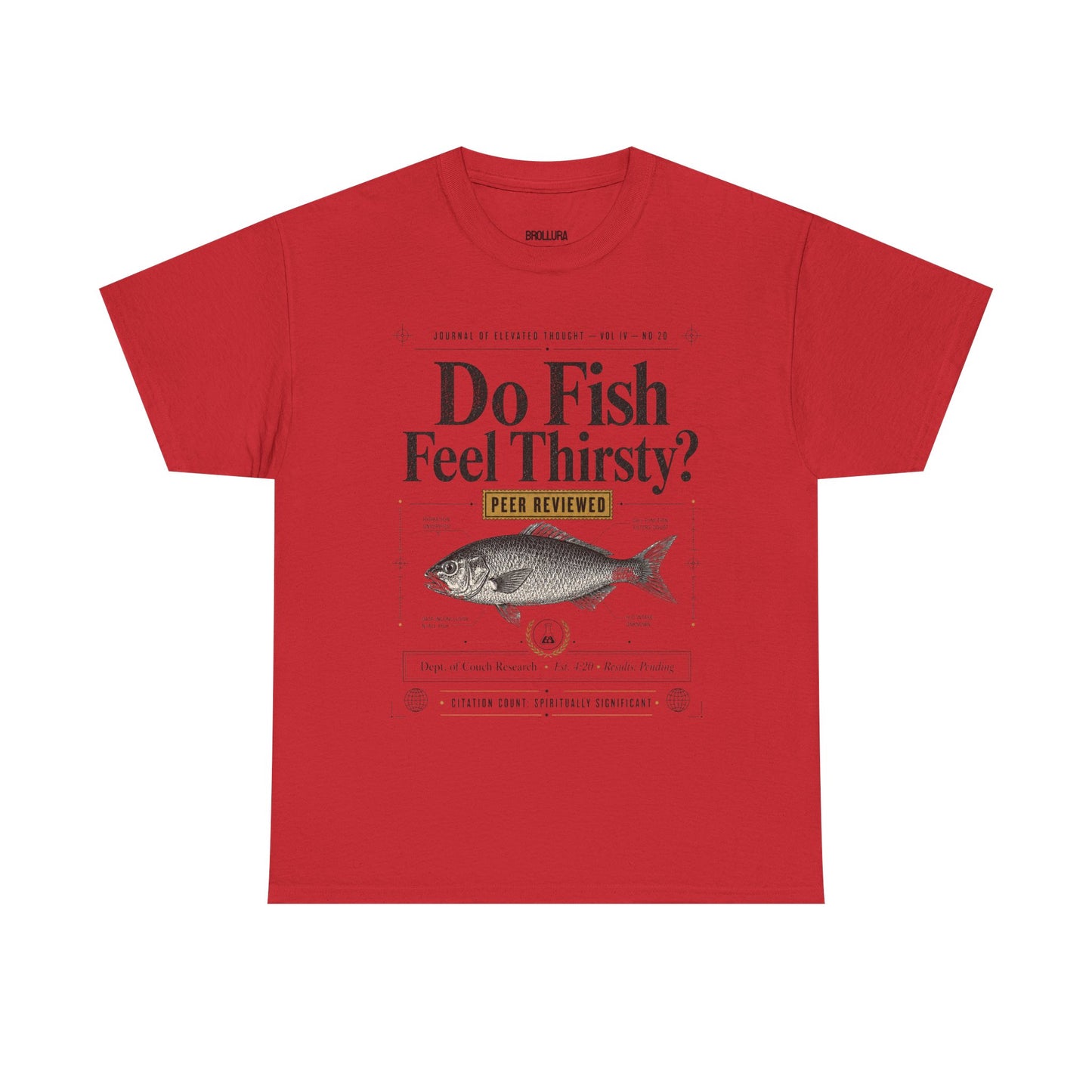Funny T-Shirt — "Do Fish Feel Thirsty?" Vintage Fish Graphic Tee | Funny Science & Nature Shirt for Fishermen, Marine Lovers & Casual Wear