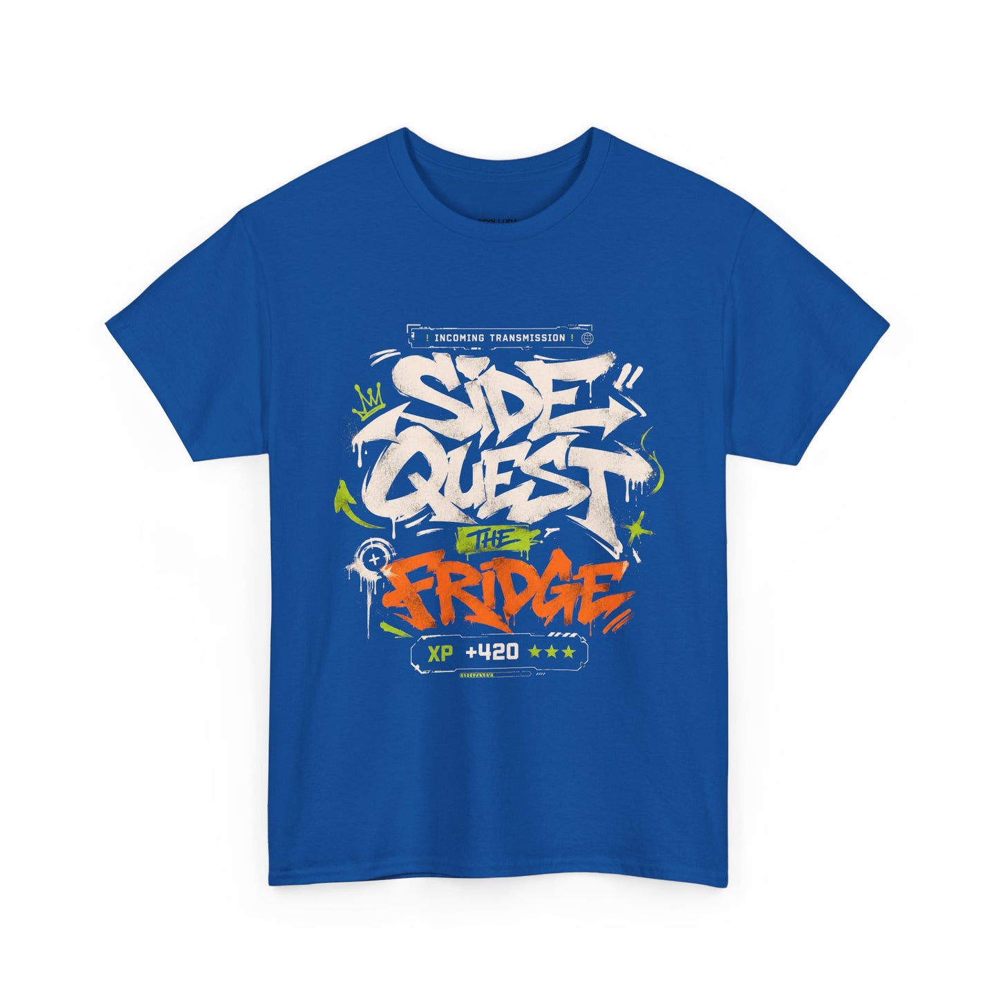 Funny Graffiti 'Side Quest: The Fridge' Graphic Tee — Gamer Streetwear T‑Shirt