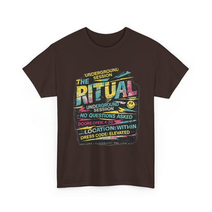 Ritual Graphic Tee — Vintage Neon Underground Session T-Shirt