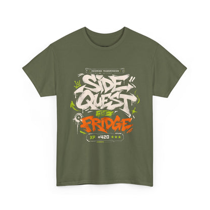 Funny Graffiti 'Side Quest: The Fridge' Graphic Tee — Gamer Streetwear T‑Shirt