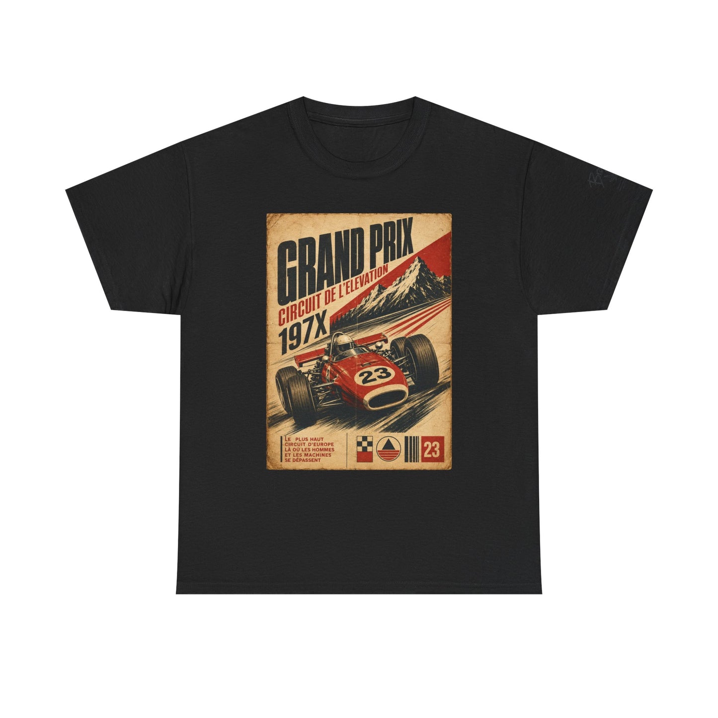 Grand Prix Vintage Racing Tee — Retro Circuit de LeMans 197X Car Poster