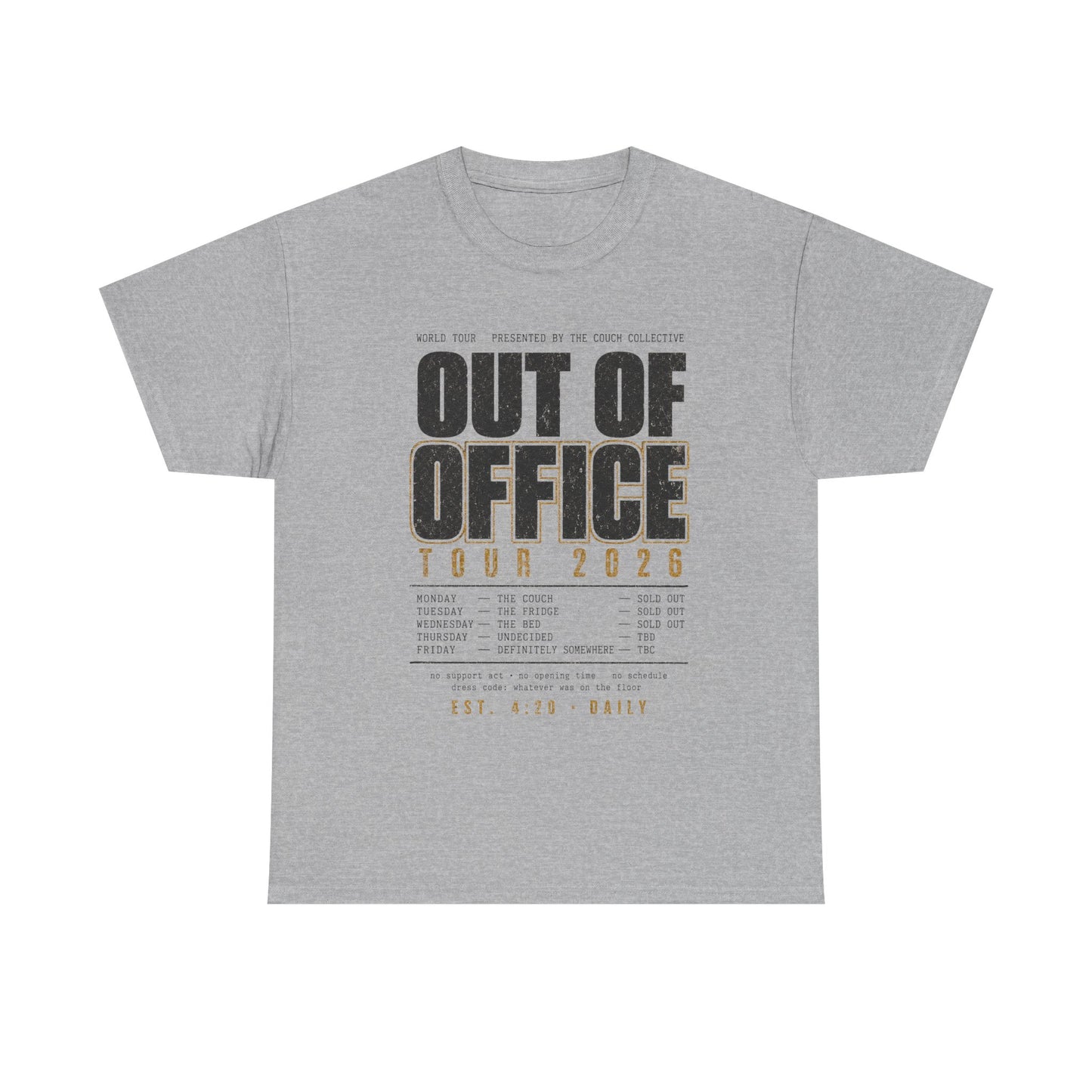 Out of Office Tour 2026 T‑Shirt — Vacation & Travel Graphic Tee