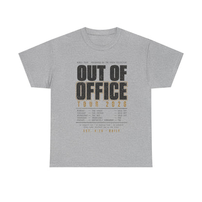 Out of Office Tour 2026 T‑Shirt — Vacation & Travel Graphic Tee