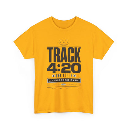 Funny T-Shirt — TRACK 4:20 Graphic Tee (Retro Music Poster Style)