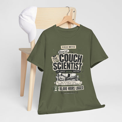 Funny Tee — "The Couch Scientist" Funny Vintage Sofa T-Shirt (10,000 Hours Logged)
