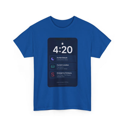 420 Phone Lockscreen Graphic Tee — Funny Stoner Shirt