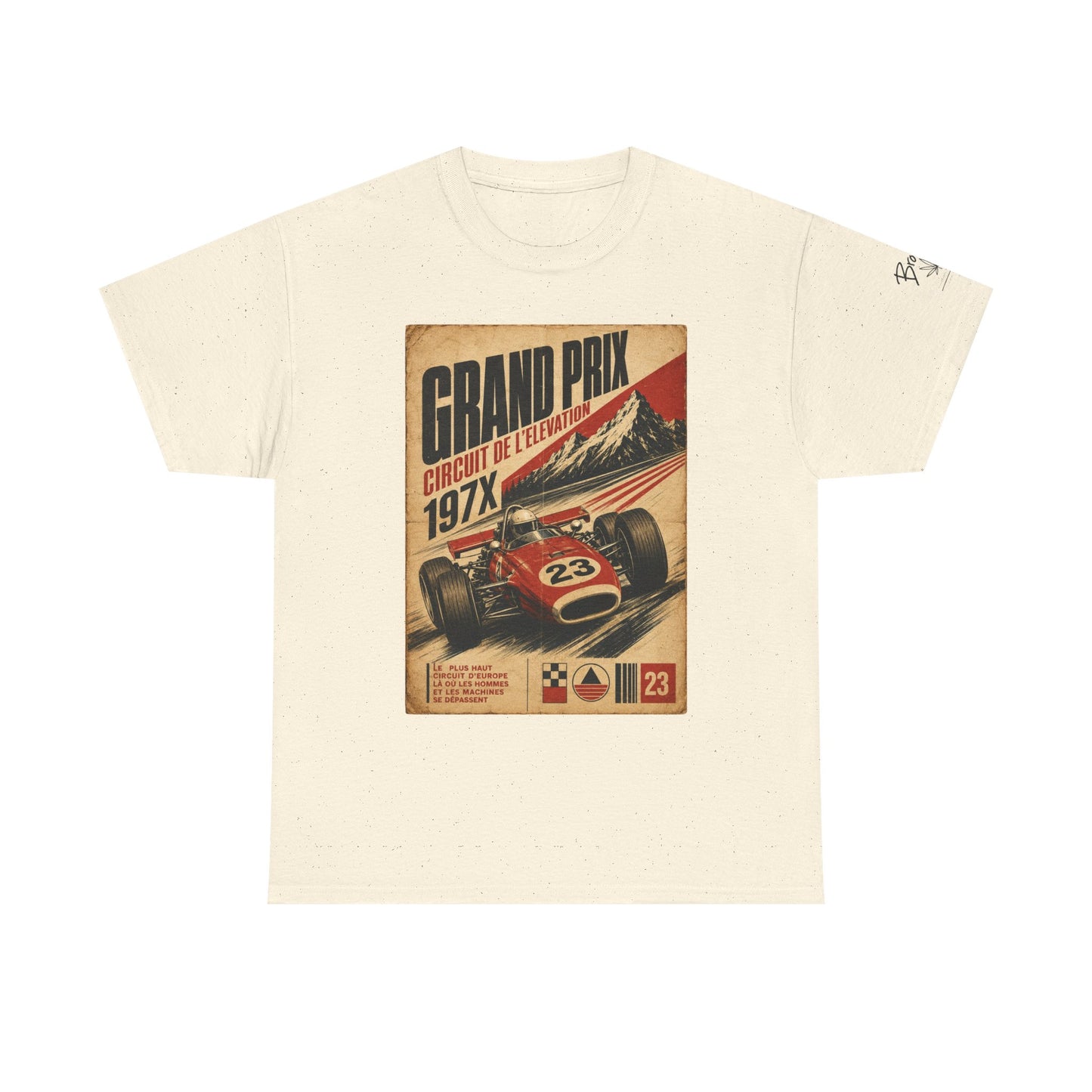 Grand Prix Vintage Racing Tee — Retro Circuit de LeMans 197X Car Poster