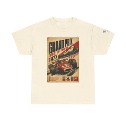 Grand Prix Vintage Racing Tee — Retro Circuit de LeMans 197X Car Poster