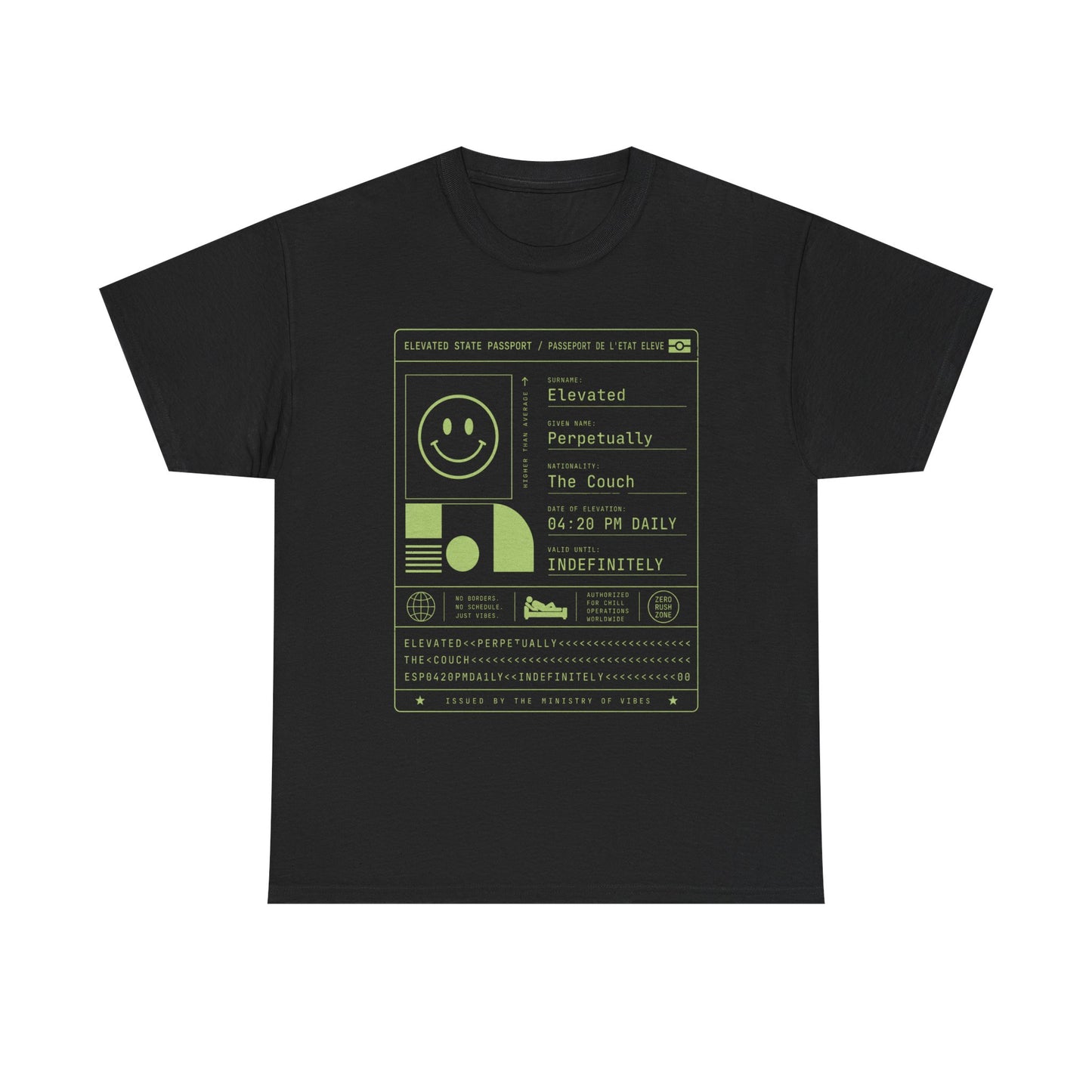 Funny Positive Data Graphic Tee — "Everything Is Fine" Minimalist Smiley Shirt