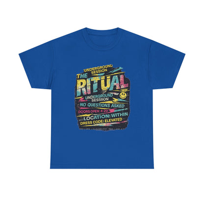 Ritual Graphic Tee — Vintage Neon Underground Session T-Shirt