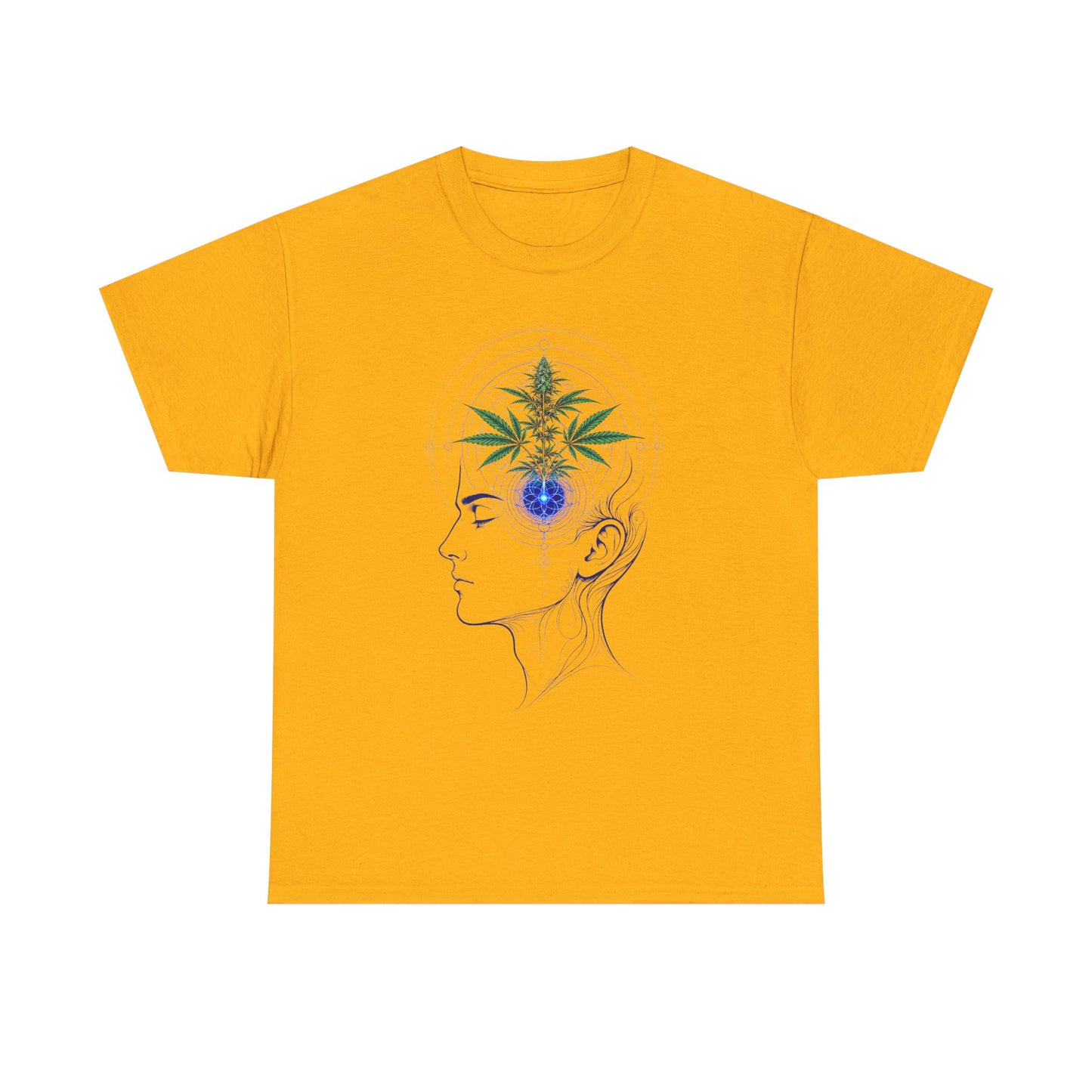 Mind Blossom T-Shirt — Botanical Head Illustration Tee